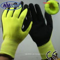 NMSAFETY alter Grip Isolierter Nylon Winterhandschuh mit Handfläche beschichtetem Latex